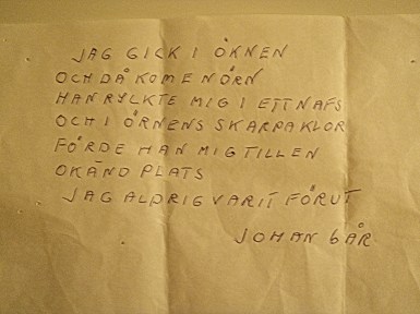 Johans (6 år) dikt